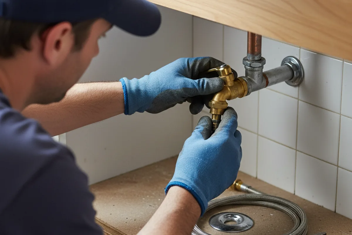 Shutoff valve and fitting work during Well Pump Repair in Grayslake